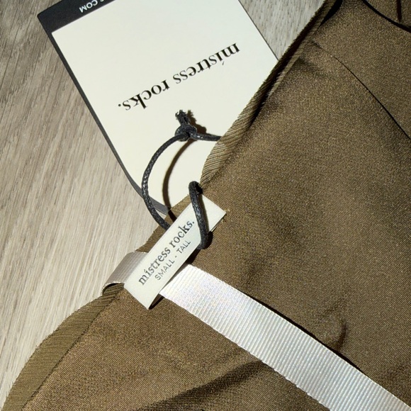 Mistress Rocks Olive Strapless Ruffle Mini dress - Picture 11 of 13